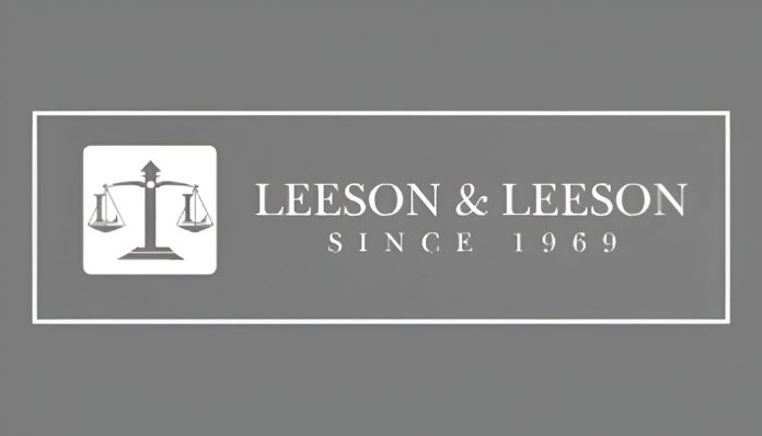 Leeson & Leeson law firm logo highlighting trusted personal injury attorneys since 1969.
