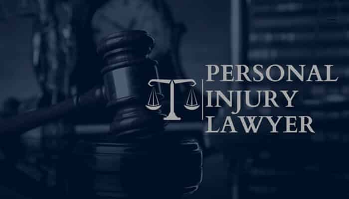 Personal Injury Lawyers concept with judge’s gavel and justice scales symbolizing legal support for accident victims.