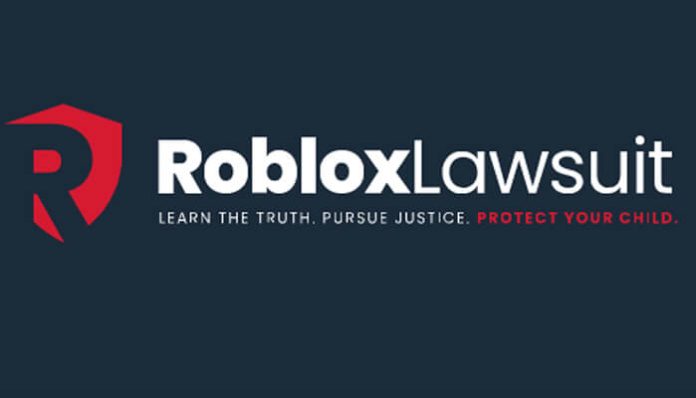 Roblox Lawsuit logo highlighting awareness and protection resources for parents.
