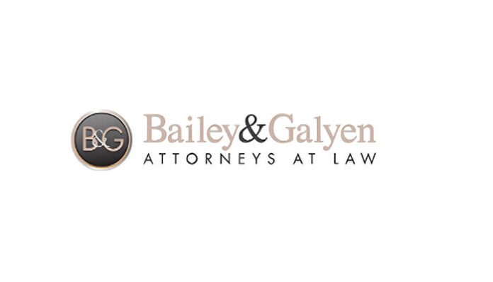 Bailey and Galyen Law Firm logo representing a Texas-based attorneys at law practice specializing in legal services
