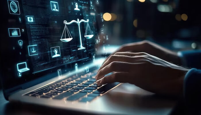 Financial Apps Online Banking and Crypto Accounts - My Legal Opinion - My Legal Opinion Digital evidence review on a laptop illustrating divorce discovery and electronic records