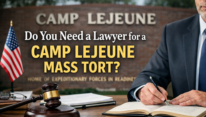 Do You Need a Lawyer for a Camp Lejeune Mass Tort-mylegalopinion - My Legal Opinion Camp Lejeune Mass Tort Lawsuit - Legal representation for victims of Camp Lejeune water contamination, with a focus on mass tort claims and legal processes.