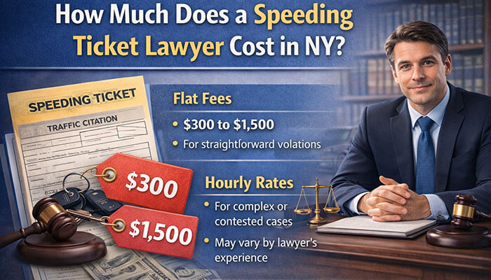 How Much Does a Speeding Ticket Lawyer Cost in NY - My Legal Opinion - My Legal Opinion How Much Does a Speeding Ticket Lawyer Cost in NY? Learn about lawyer fees for speeding tickets in New York, including flat fees and hourly rates with a focus on Should I Get A Lawyer For Speeding Ticket in NY