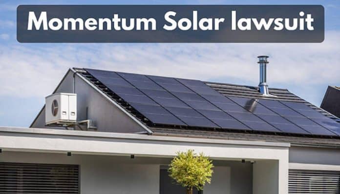 Residential rooftop solar panel system highlighting consumer concerns discussed in the Momentum Solar lawsuit involving contracts and installation claims