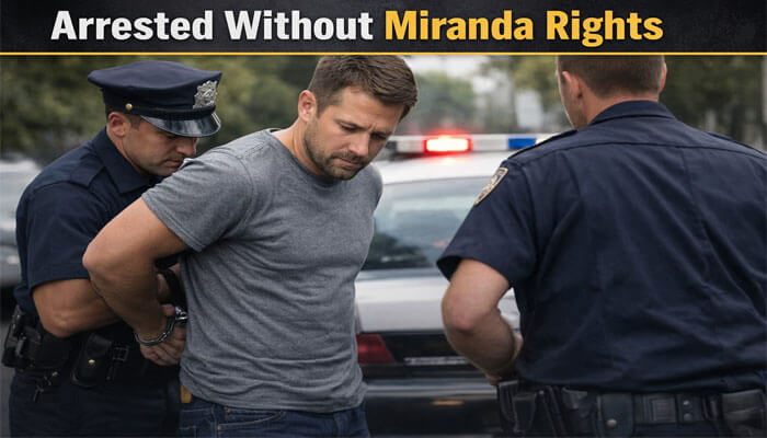 Arrested Without Miranda Rights - My Legal opinion - My Legal Opinion Arrested Without Miranda Rights – Police officers arresting an individual without reading them their Miranda rights, highlighting potential legal implications.