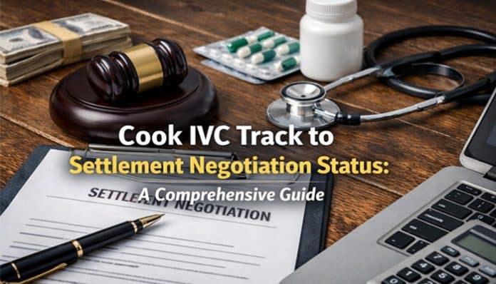 Cook IVC Track to Settlement Negotiation Status - Legal documents and medical items related to settlement negotiations.
