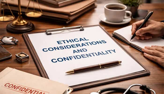 Ethical Considerations and Confidentiality - My Legal Opinion - My Legal Opinion Medical Records Review for Attorneys highlighting ethical considerations and confidentiality in legal and healthcare documentation