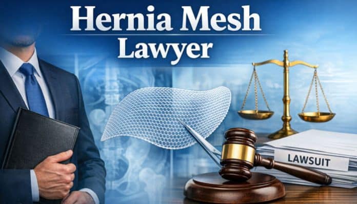 Hernia Mesh Lawyer consulting client about hernia mesh lawsuit and legal compensation for defective surgical mesh injuries.