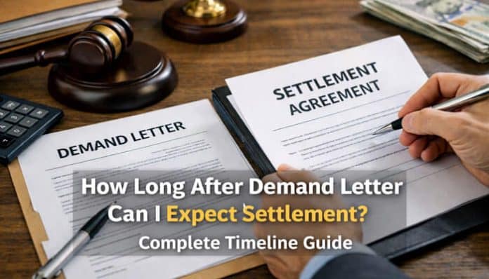 How Long After Demand Letter Can I Expect Settlement timeline showing demand letter and settlement agreement process