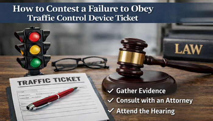How to Contest a Failure to Obey Traffic Control Device Ticket - My Legal Opinion - My Legal Opinion When Can You Disobey a Traffic Control Signal? How to Contest a Failure to Obey Traffic Control Device Ticket, Legal guidance, traffic ticket, gavel, and law boo
