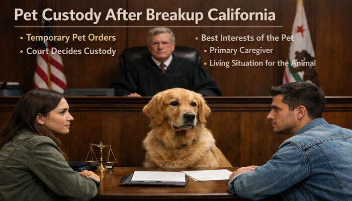 Pet Custody After Breakup California - My Legal Opinion - My Legal Opinion Pet custody after breakup in California, including temporary pet orders, court decisions based on the best interests of the pet, primary caregiver, and living situation for the animal.
