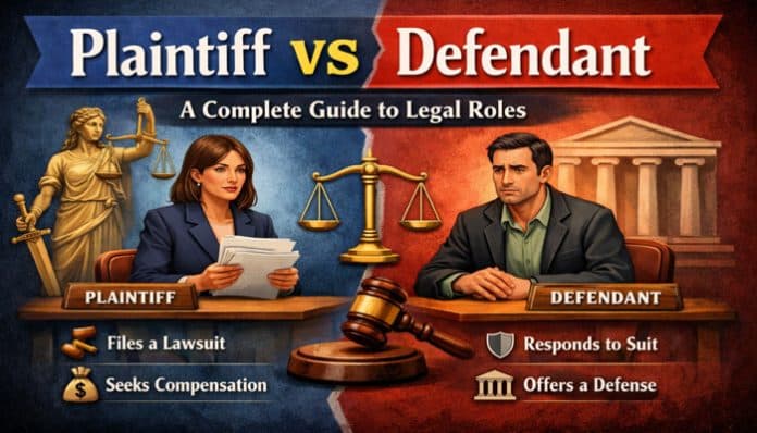 Plaintiff vs Defendant: A Complete Guide to Legal Roles – Visual representation of the roles in legal cases, focusing on the plaintiff and defendant in civil and criminal cases.