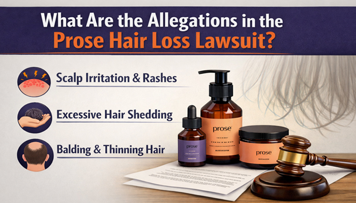What Are the Allegations in the Prose Hair Loss Lawsuit?-mylegalopinion - My Legal Opinion What Are the Allegations in the Prose Hair Loss Lawsuit? Scalp irritation, excessive hair shedding, and balding with Prose hair care products in focus. Legal claims against Prose for hair loss problems.