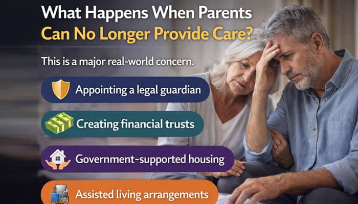 What Happens When Parents Can No Longer Provide Care - My Legal Opinion - My Legal Opinion Legal Rights of Disabled Adults Living with Parents explaining when parents may have legal authority through guardianship, power of attorney, and supported decision making