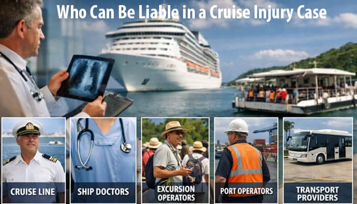 Who Can Be Liable in a Cruise Injury Case - My Legal Opinion - My Legal Opinion Cruise Ship Lawyer Los Angeles explaining who can be liable in a cruise injury case including cruise line and operators