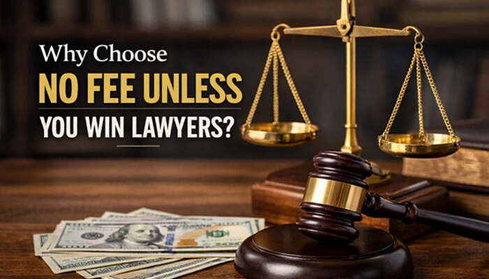 Why Choose No Fee Unless You Win Lawyers - My Legal Opinion - My Legal Opinion Why Choose No Fee Unless You Win Lawyers? Featuring scales of justice and money, emphasizing no upfront fees.