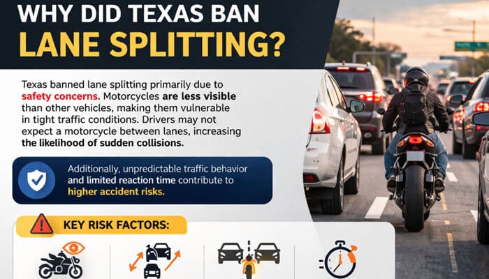 Why Did Texas Ban Lane Splitting - My Legal Opinion 3 - My Legal Opinion Why did Texas ban lane splitting? Explaining the safety concerns and key risk factors associated with motorcycle lane splitting in Texas.