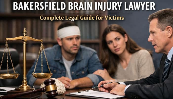 Bakersfield Brain Injury Lawyer providing expert legal advice to victims of brain injuries, with a couple seeking guidance in a legal consultation setting