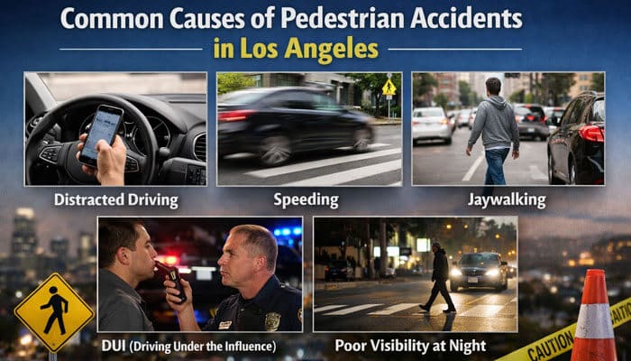 Common Causes of Pedestrian Accidents in Los Angeles - My Legal Opinion - My Legal Opinion Common causes of pedestrian accidents in Los Angeles, including distracted driving, speeding, jaywalking, DUI, and poor visibility at night. Learn about the factors contributing to pedestrian accidents.