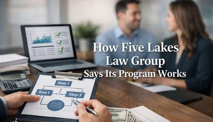 How Five Lakes Law Group Says Its Program Works - My Legal Opinion - My Legal Opinion Five Lakes Law Group Review 2026: An inside look at how Five Lakes Law Group's program operates, with step-by-step breakdowns and insights into their process for clients in 2026.