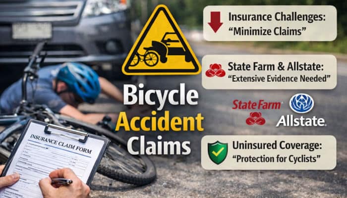 How Insurance Companies Handle Bicycle Accident Claims - My Legal Opinion - My Legal Opinion Insurance challenges in bicycle accident claims in Los Angeles with insurance companies like State Farm and Allstate requiring extensive evidence.