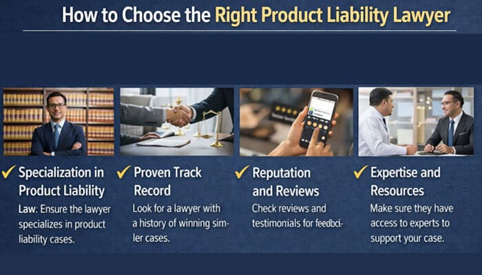 How to Choose the Right Product Liability Lawyer - My Legal Opinion - My Legal Opinion Product Liability Lawyer guiding clients through the process of choosing the right lawyer, emphasizing specialization, track record, and expert resources.