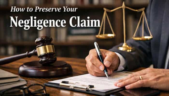How to Preserve Your Negligence Claim - My Legal Opinion - My Legal Opinion Medical malpractice legal process showing lawyer signing negligence claim with gavel and scales of justice