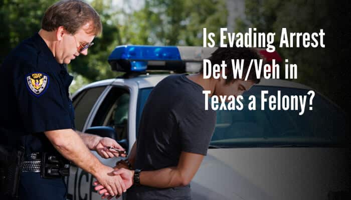 Is Evading Arrest Det W/Veh in Texas a Felony? - My Legal Opinion - My Legal Opinion Police officer arresting driver for Evading Arrest Det W/Veh in Texas, emphasizing the severity of felony charges and the legal process involved.