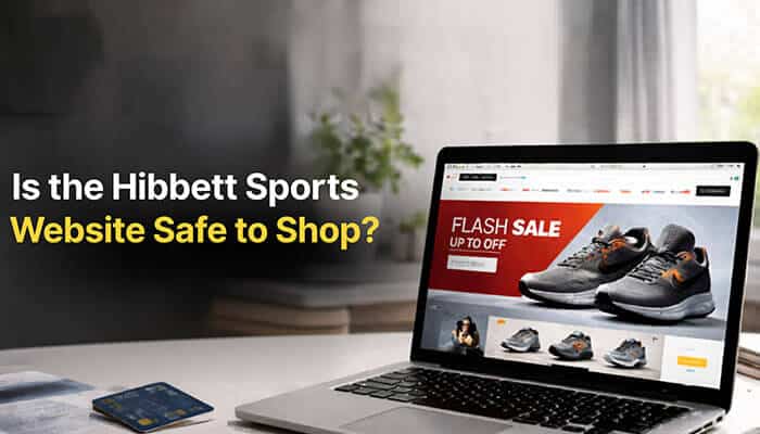 Is the Hibbett Sports Website Safe to Shop - My Legal OPinion - My Legal Opinion Is Hibbett Sports Legit? Image of Hibbett Sports’ secure online store with a laptop displaying a Flash Sale, highlighting the safety of shopping on their website for authentic products.