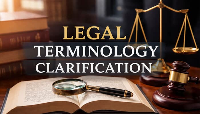 Legal Terminology Clarification - My Legal Opinion - My Legal Opinion Legal terminology clarification with a magnifying glass resting on an open law book. The image showcases a gavel and the scale of justice, symbolizing the process of understanding complex legal terms and ensuring clarity in legal documents and proceedings.