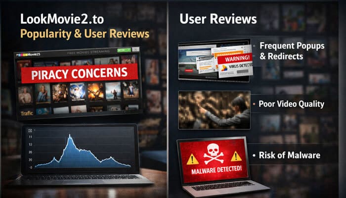 Site Popularity User Reviews- My Legal Opinion - My Legal Opinion LookMovie2.to Legit - A detailed analysis of LookMovie2.to’s popularity and user reviews. Explore concerns related to piracy, security risks like malware, frequent popups, poor video quality, and the site's overall trustworthiness for streaming movies.