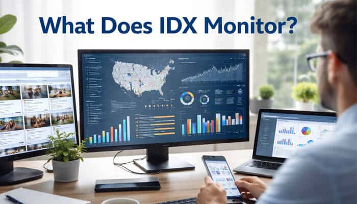 What Does IDX Monitor - My Legal Opinion - My Legal Opinion What Does IDX Monitor? A person reviewing data visualization on multiple screens, illustrating the monitoring and tracking services provided by IDX Credit Monitoring for comprehensive protection and security.