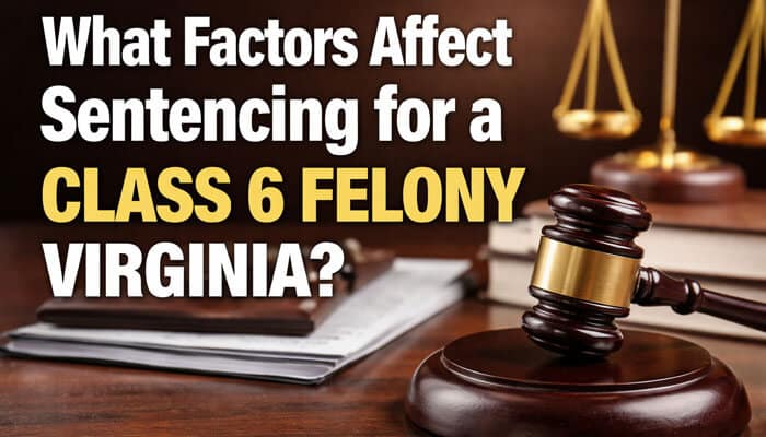 What Factors Affect Sentencing for a Class 6 Felony Virginia - My Legal Opinion - My Legal Opinion Class 6 Felony Virginia sentencing factors, including gavel and legal documents, highlighting considerations like prior criminal record, offense severity, and cooperation with authorities.