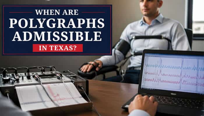 When ARE Polygraphs Admissible in Texas? - My Legal Opinion - My Legal Opinion Man hooked up to a polygraph machine in a professional setting with monitoring equipment and a laptop displaying physiological data, SEO‑focused on the topic Are Polygraphs Admissible in Court in Texas and legal admissibility context.