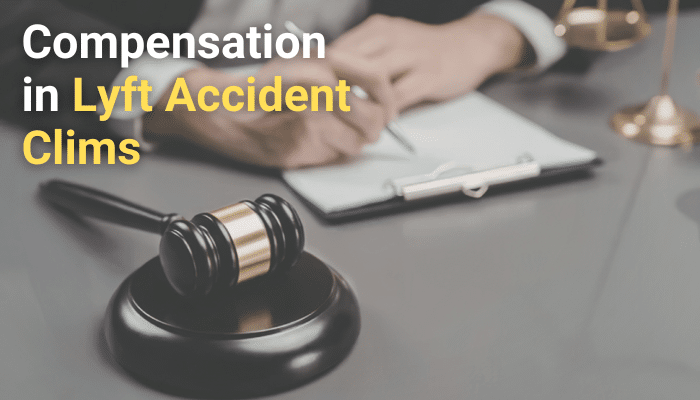 Lyft Accident Lawyer - My Legal Opinion Lyft Accident Lawyer reviewing legal documents with gavel and claim file, representing compensation and injury case settlements in rideshare accidents