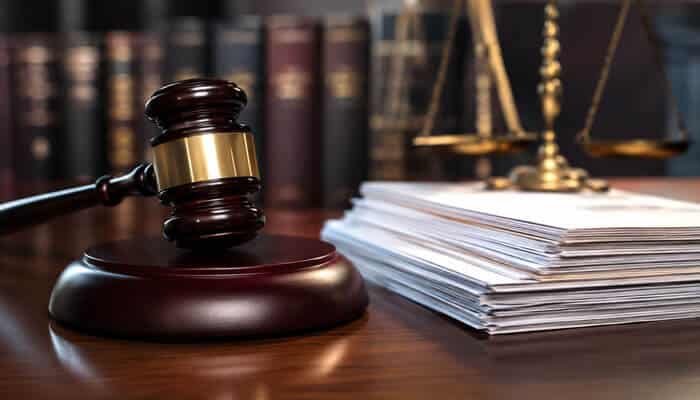 Injunctions Damages and Real Consequences - My Legal Opinion - My Legal Opinion Legal documents and gavel representing corporate law work by Juan Monteverde and shareholder advocacy